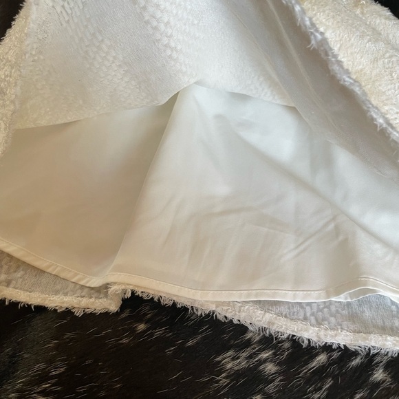 NWTS Le Lis White Boho "Carolina" Mini Dress XS Off The Shoulder - Picture 10 of 13